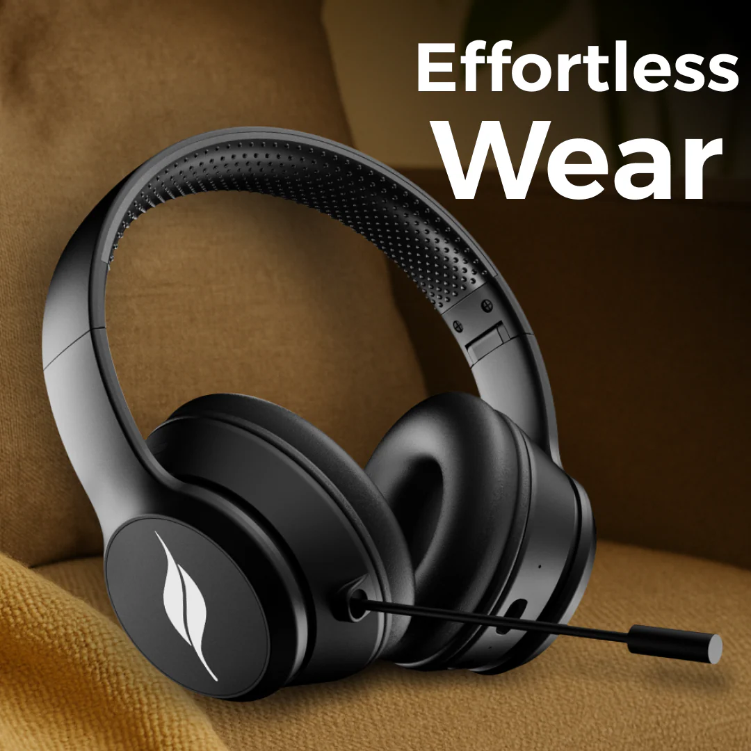 LEAF BASS X414 WIRELESS HEADPHONES- CARBON BLACK - Image 7