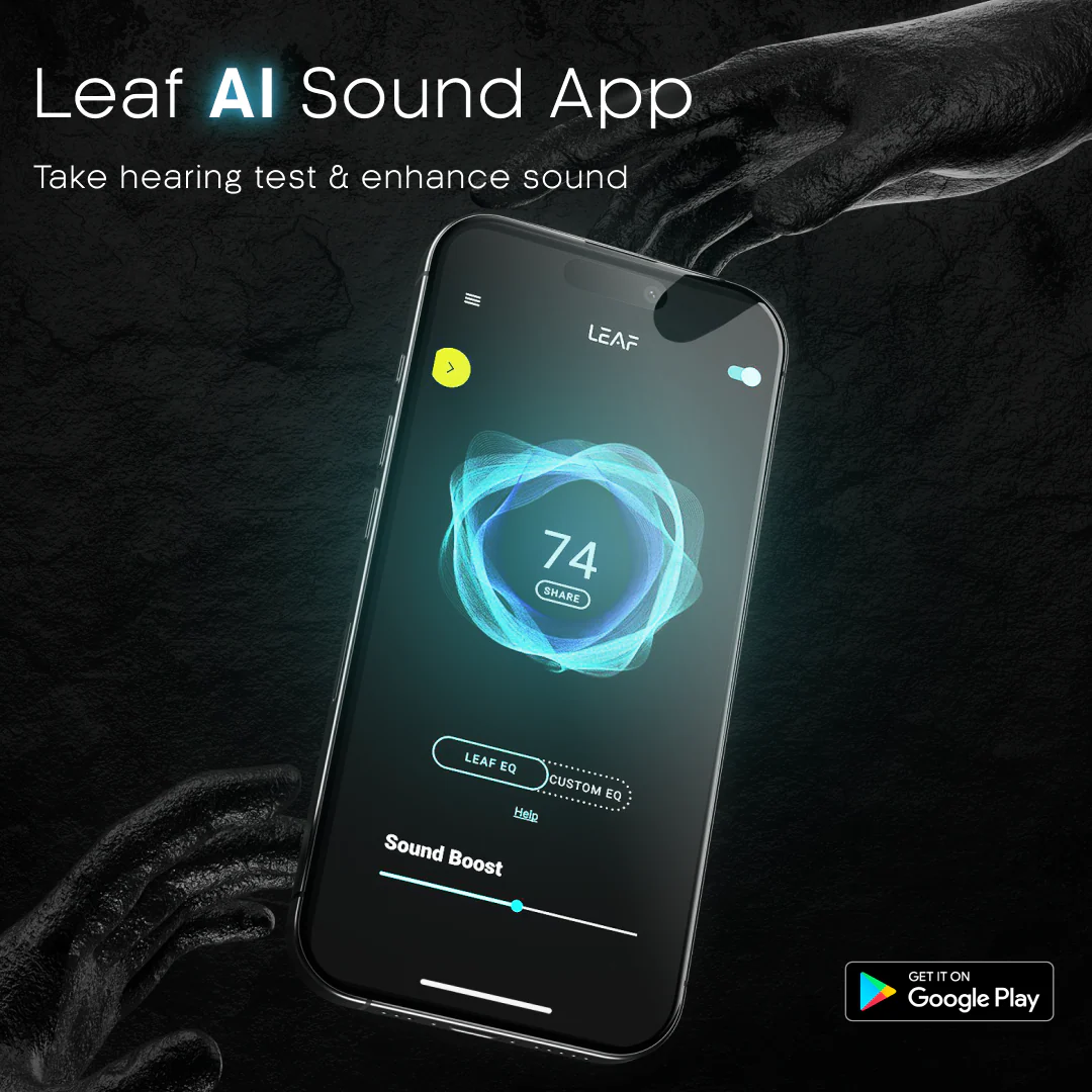Leaf Buds X468 Wireless Earbuds (Black Spaceship) - Image 3