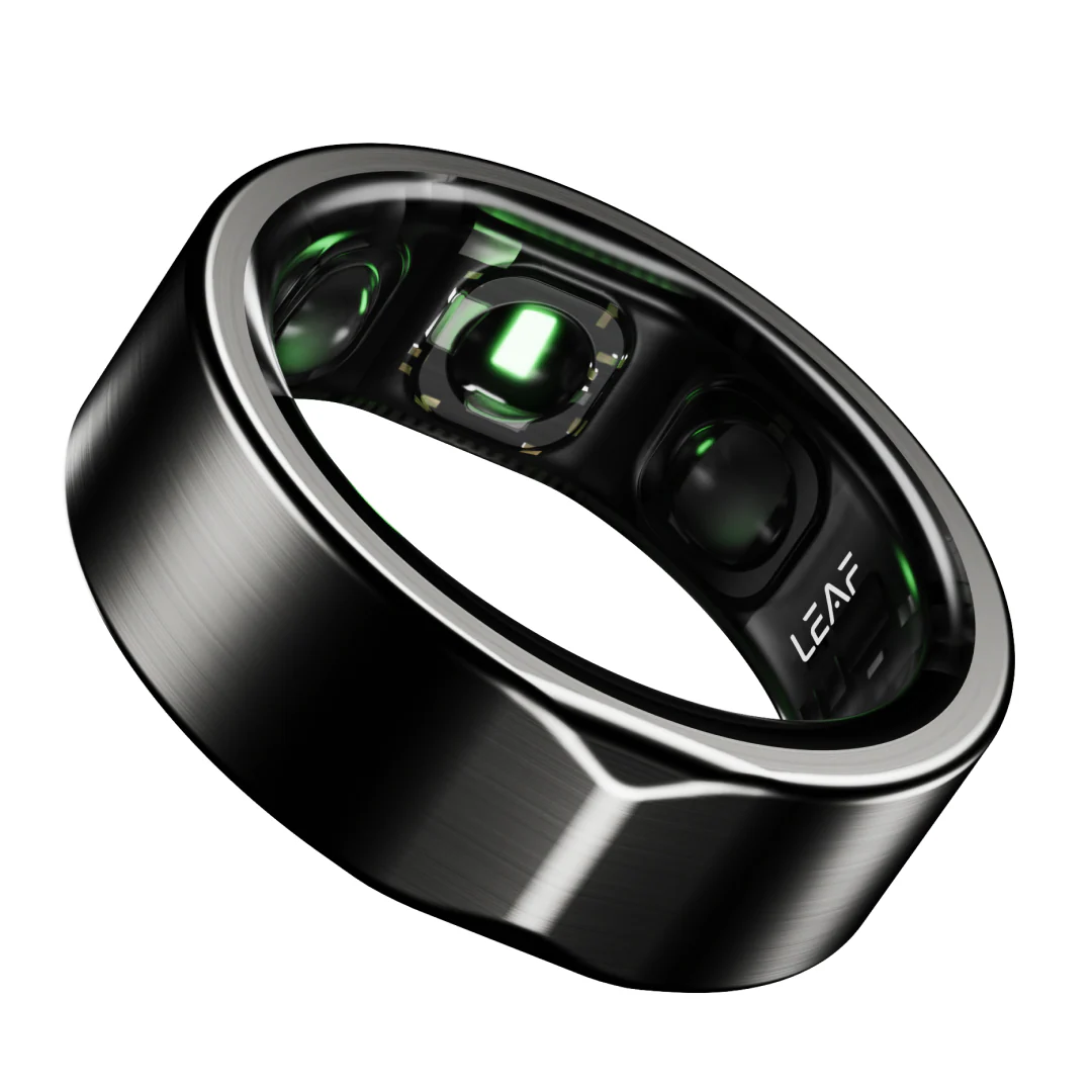 Leaf Halo Smart Ring (Carbon Black) + Sizing Kit